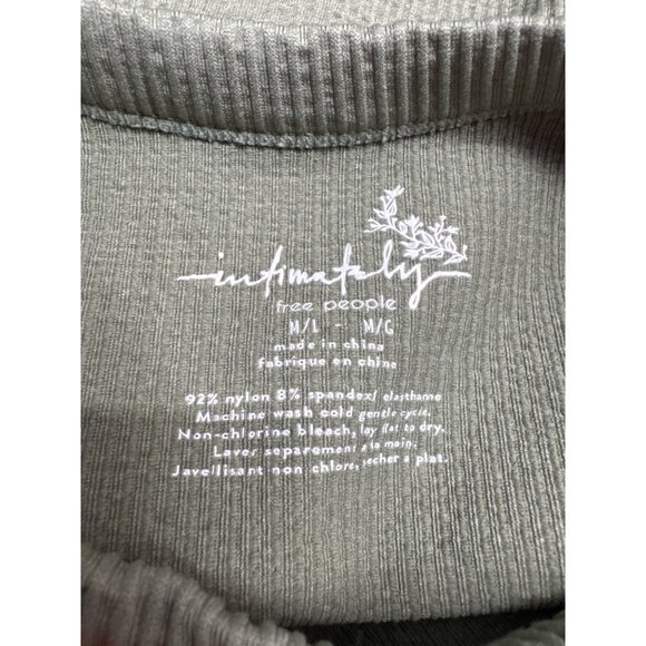 Intimately Free People Ribbed Army Green Tank Top M/L - Picture 5 of 5